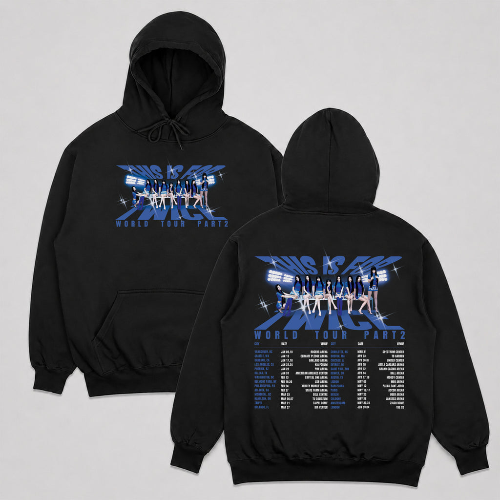 TWICE This Is For Tour 2026 in US Hoodie - Main view, Y2K kpop concert hoodie
