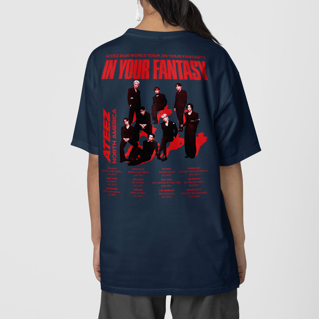 ATEEZ In Your Fantasy Concert T-Shirt - Back view, Y2K kpop concert tee