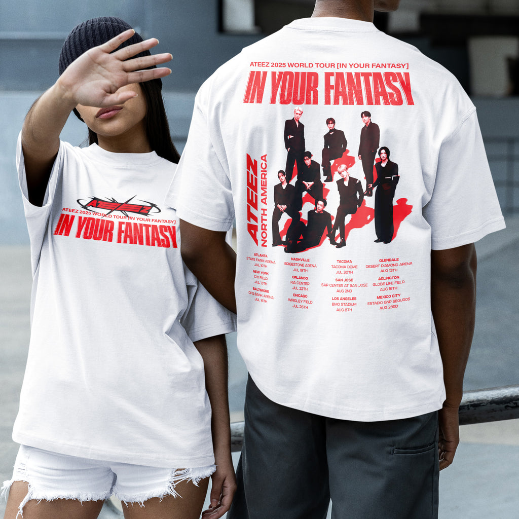 ATEEZ In Your Fantasy Concert T-Shirt - Couple 2 view, Y2K kpop concert tee