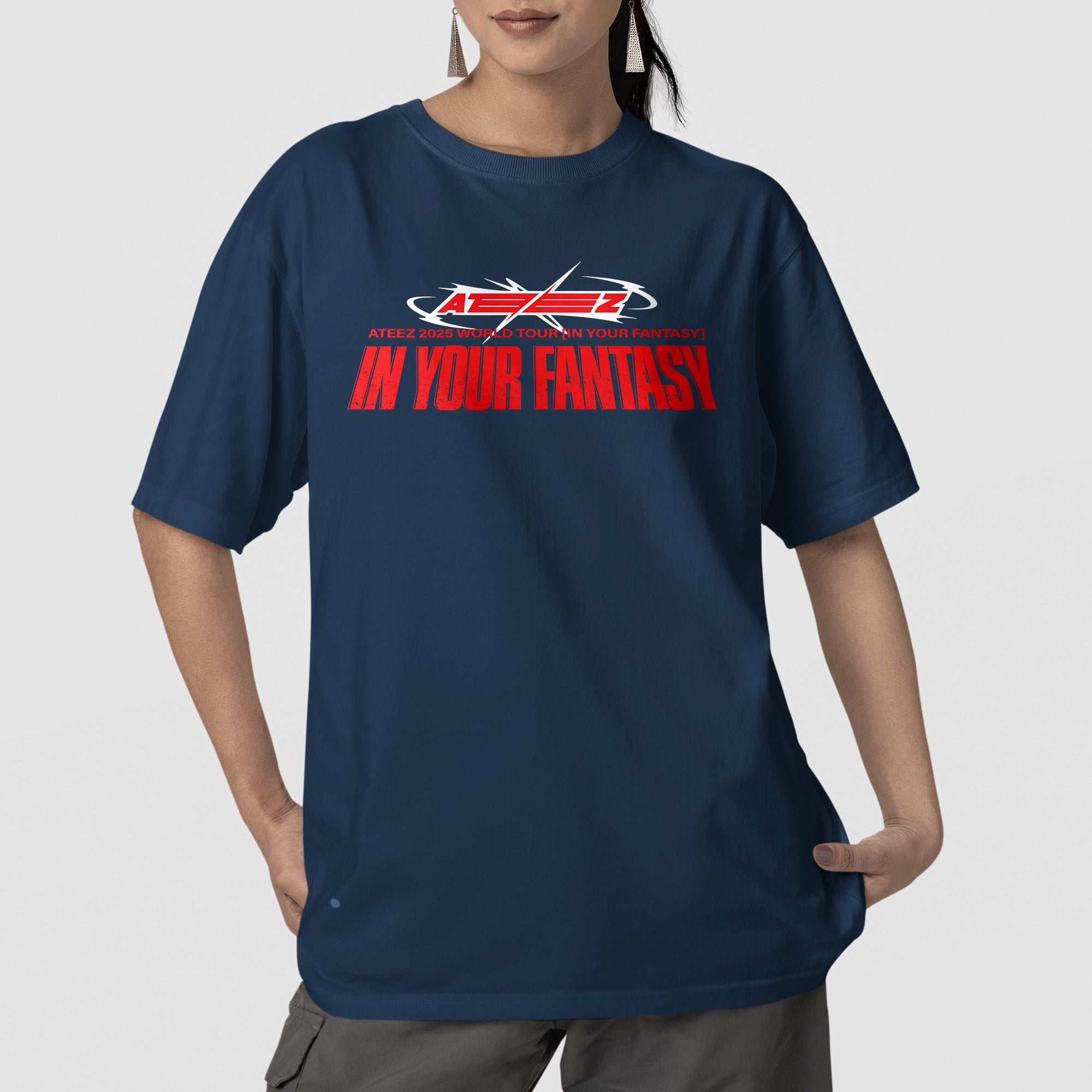 ATEEZ In Your Fantasy Concert T-Shirt - Front view, Y2K kpop concert tee