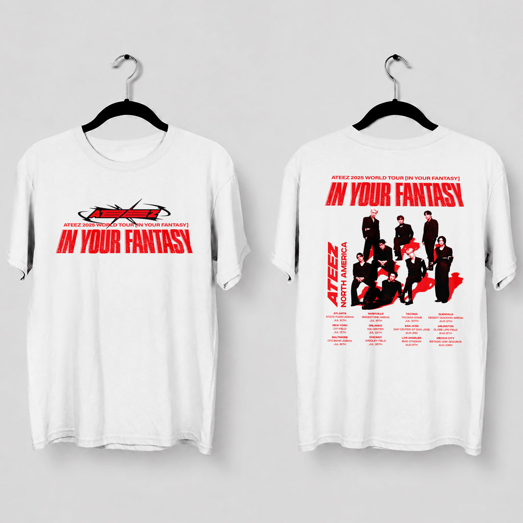 ATEEZ In Your Fantasy Concert T-Shirt - Main view, Y2K kpop concert tee