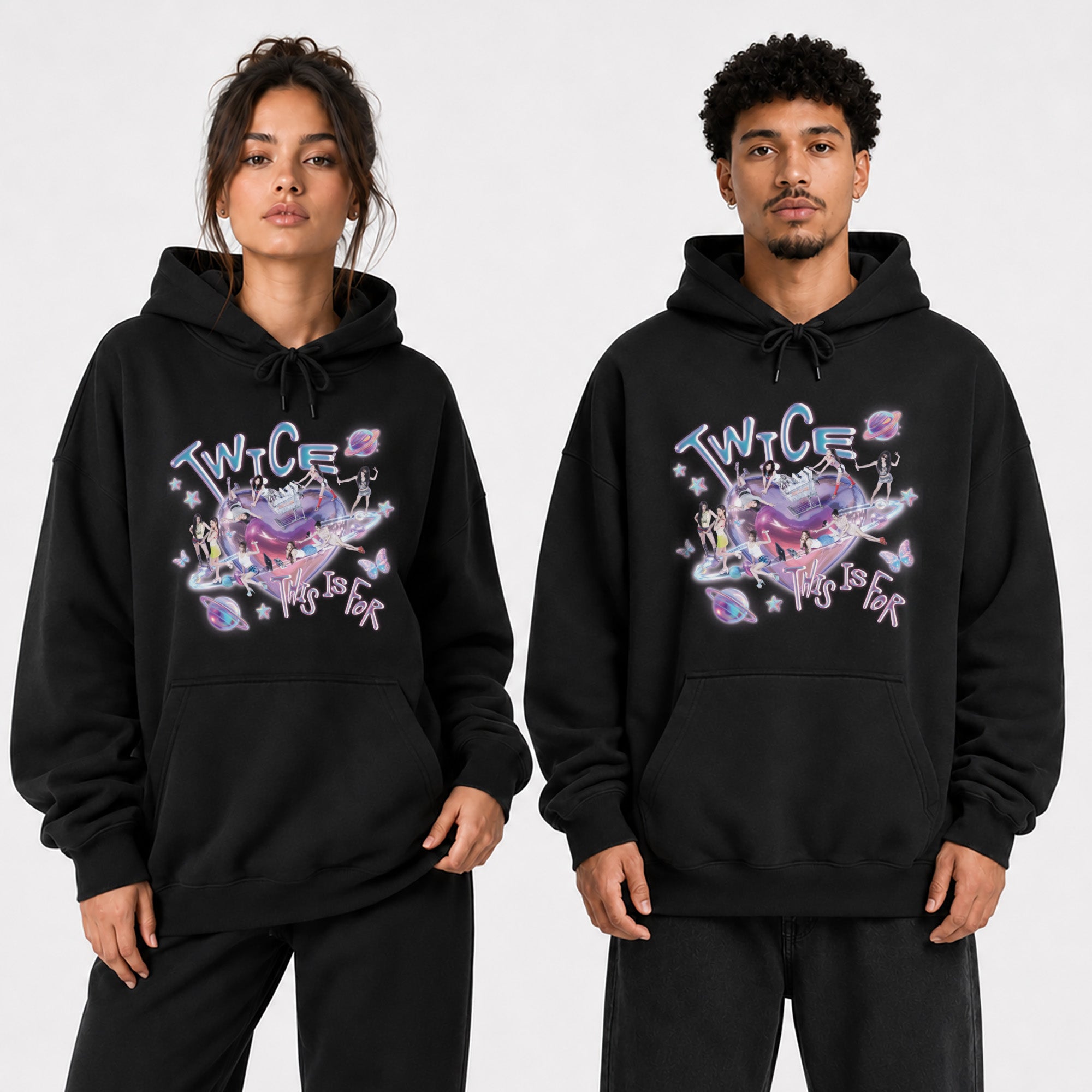 TWICE Classic This Is For Hoodie - Couple view, Y2K kpop concert hoodie