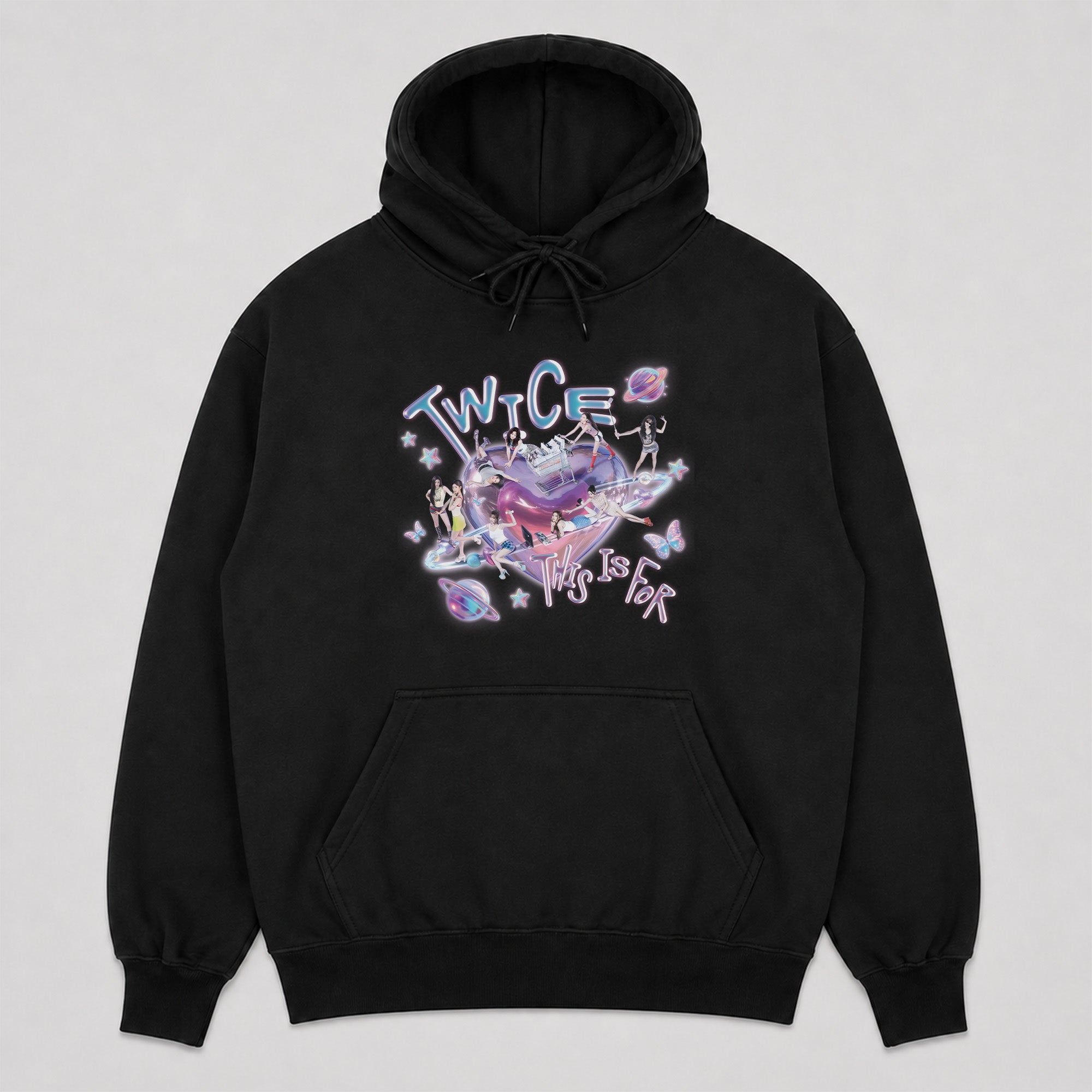 TWICE Classic This Is For Hoodie - Front view, Y2K kpop concert hoodie