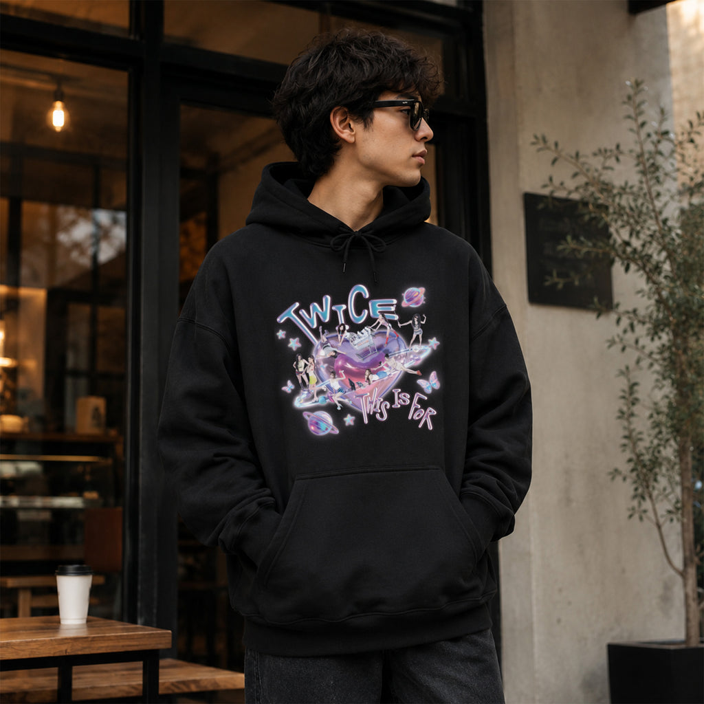 TWICE Classic This Is For Hoodie - Men view, Y2K kpop concert hoodie
