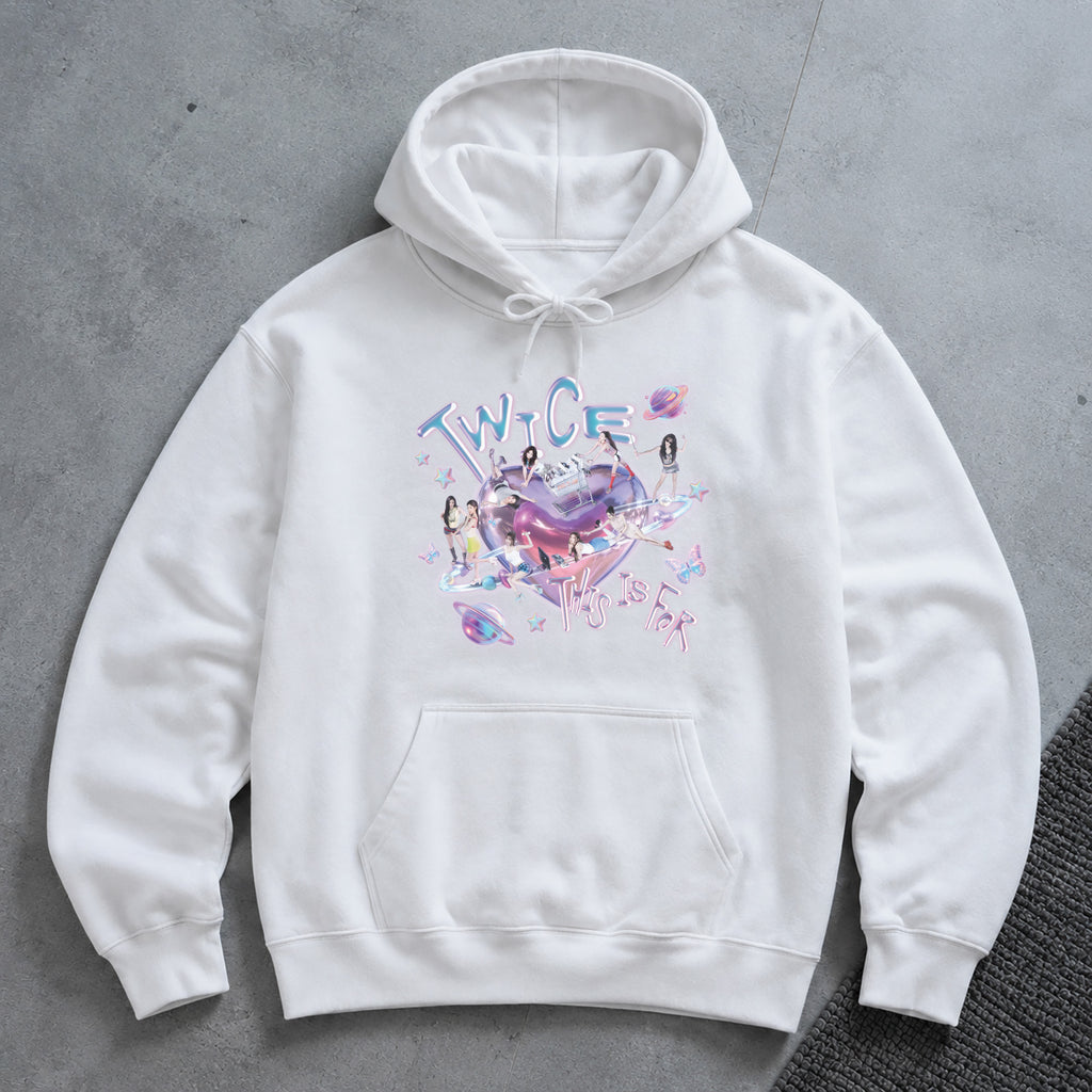 TWICE Classic This Is For Hoodie - Spread view, Y2K kpop concert hoodie