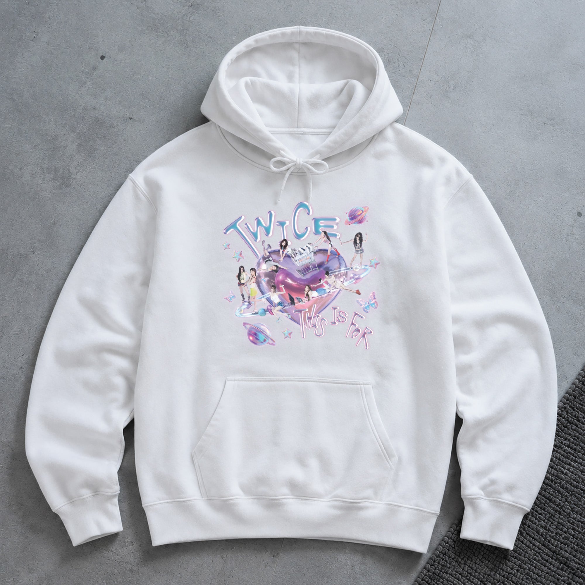 TWICE Classic This Is For Hoodie - Spread view, Y2K kpop concert hoodie