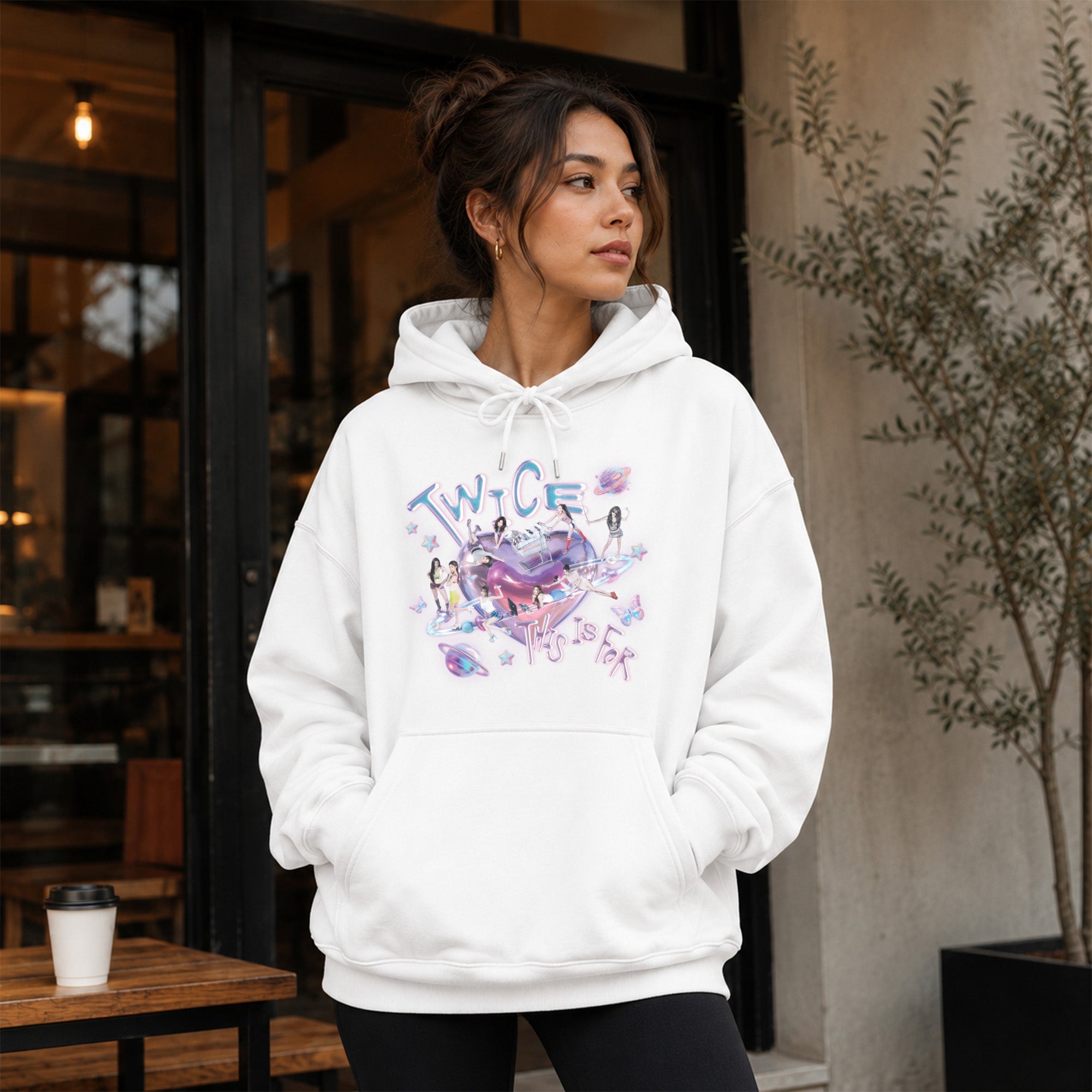 TWICE Classic This Is For Hoodie - Women view, Y2K kpop concert hoodie