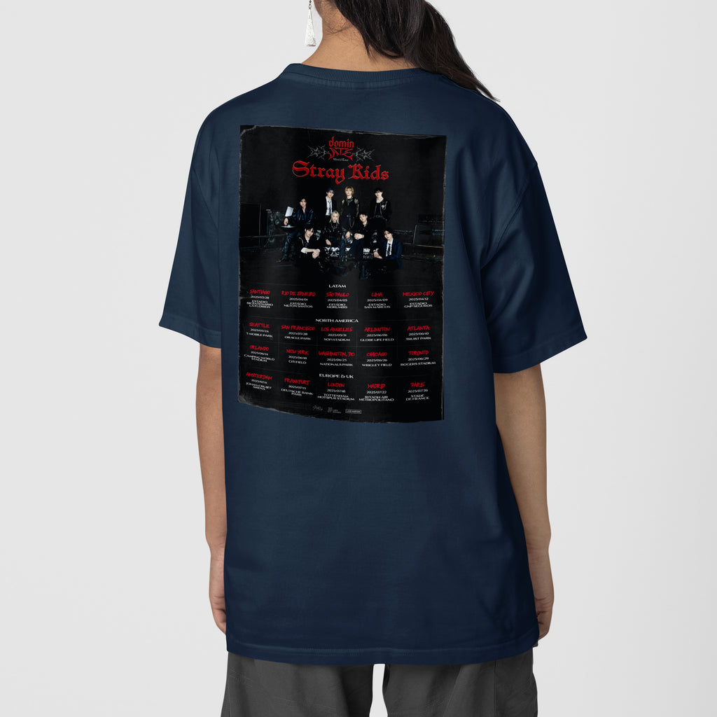 Stray Kids DominATE Area T-Shirt - Back view, Y2K kpop concert tee