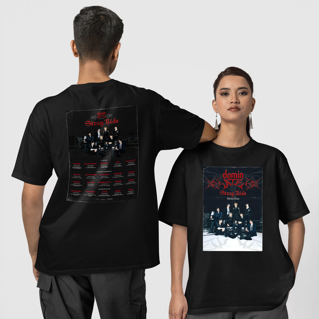 Stray Kids DominATE Area T-Shirt - Couple 1 view, Y2K kpop concert tee
