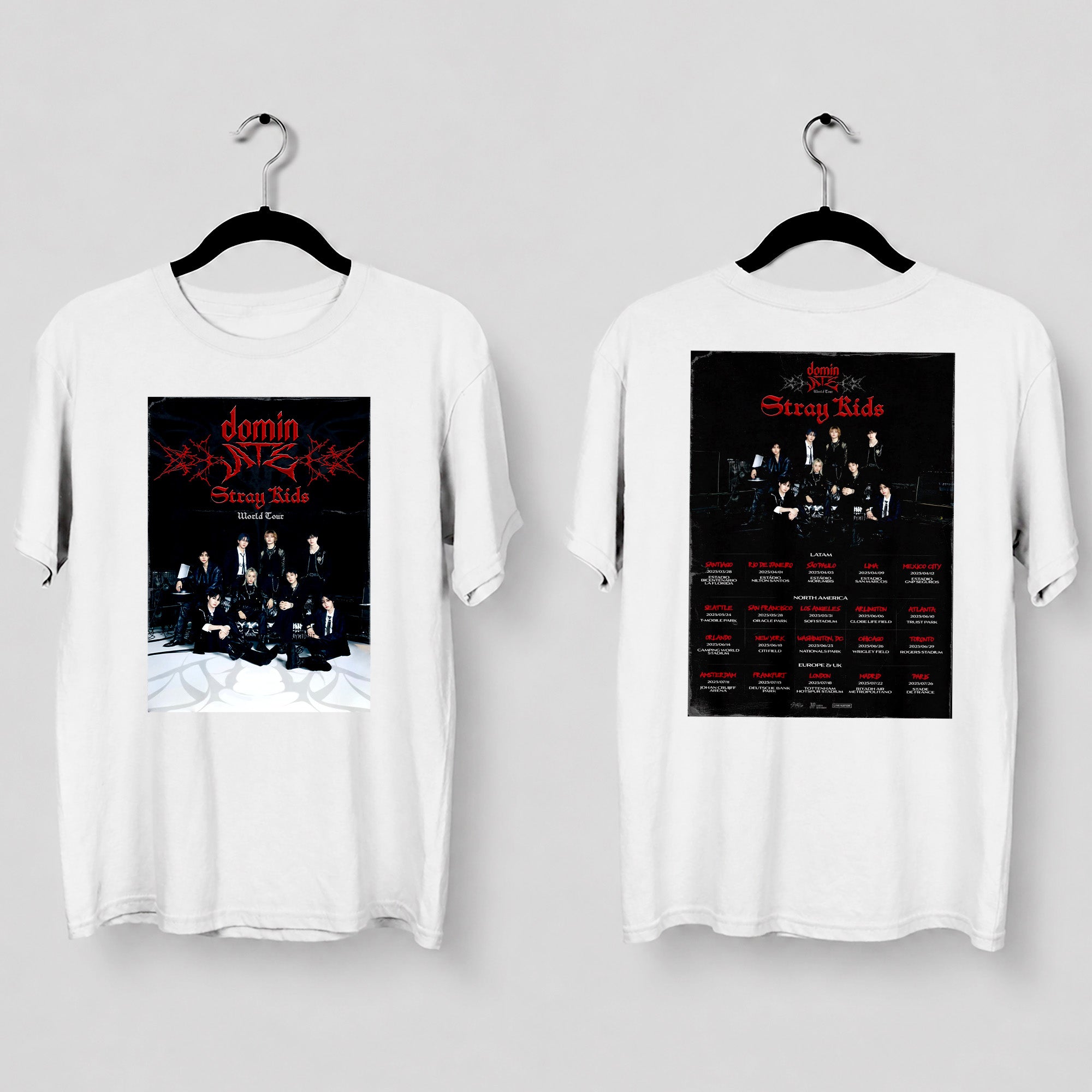 Stray Kids DominATE Area T-Shirt - Main view, Y2K kpop concert tee