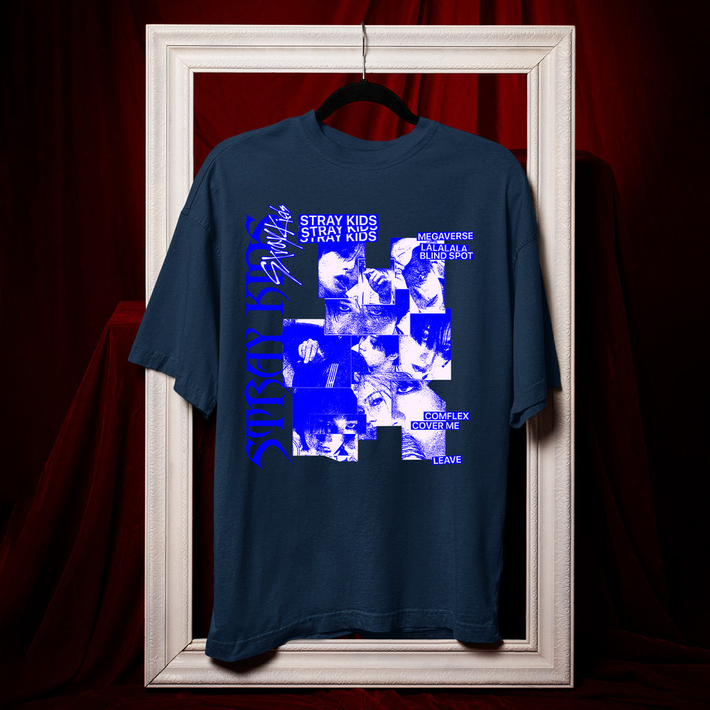 Stray Kids Prints T-Shirt - Hang view, Y2K kpop concert tee