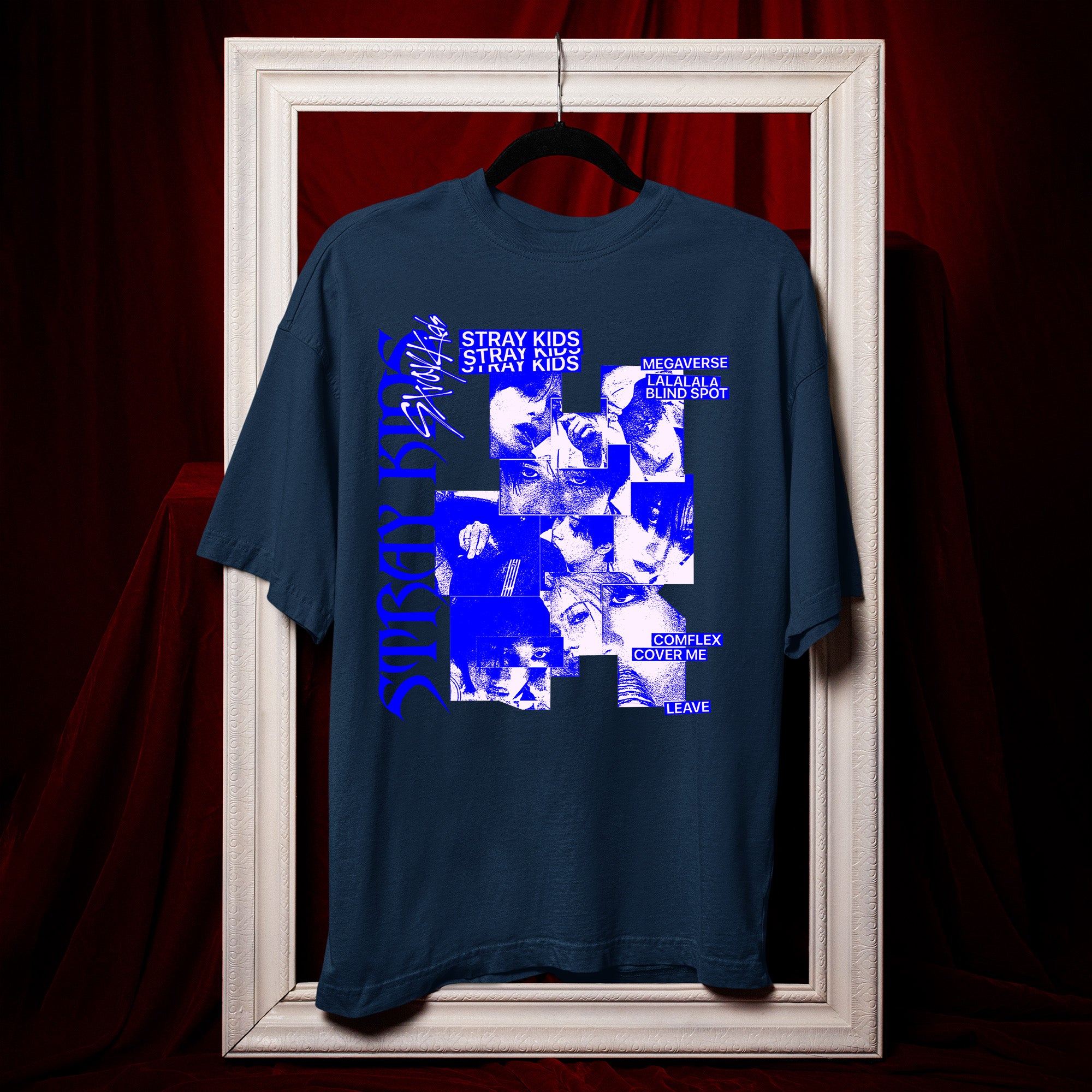 Stray Kids Prints T-Shirt - Hang view, Y2K kpop concert tee