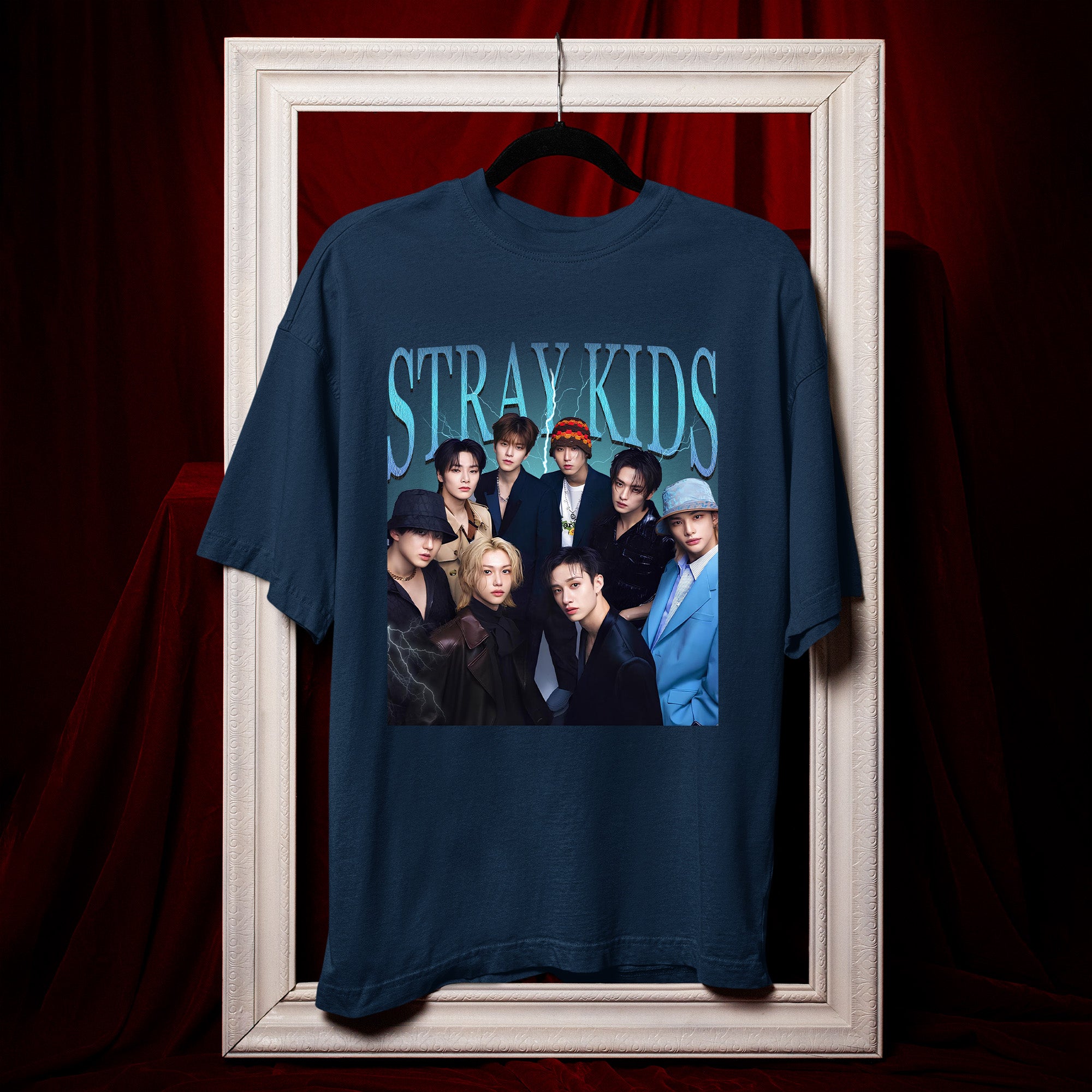 Stray Kids Classic T-Shirt - Hang view, Y2K kpop concert tee