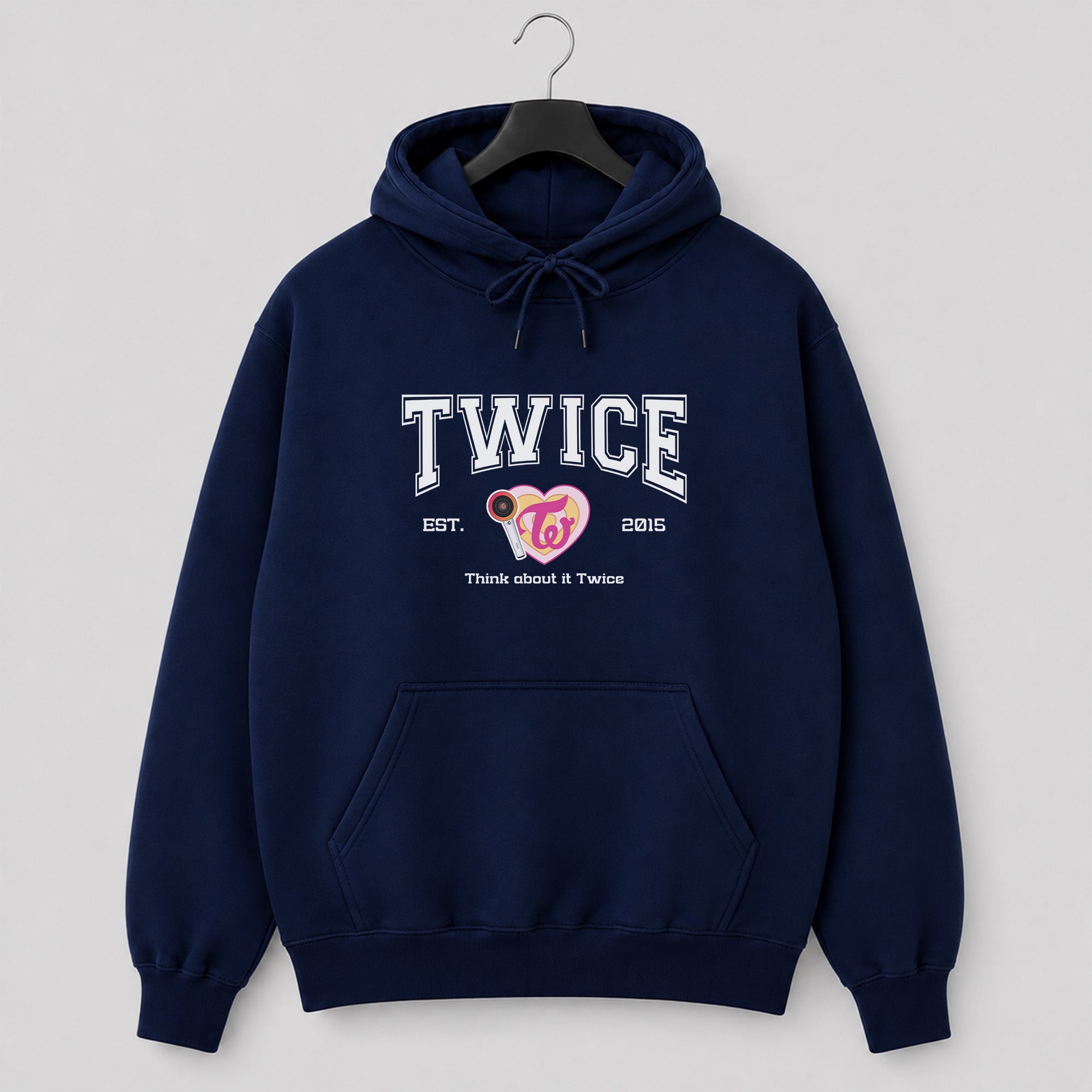 TWICE Est 2015 Graphic Hoodie - Hang view, Y2K kpop concert hoodie