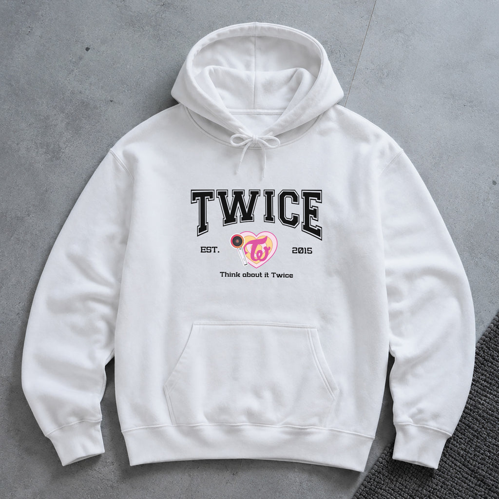 TWICE Est 2015 Graphic Hoodie - Spread view, Y2K kpop concert hoodie