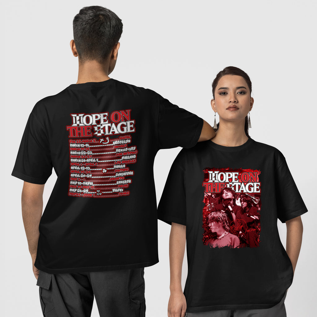 BTS J-Hope Bias 1st Solo Tour T-Shirt - Couple 1 view, Y2K kpop concert tee