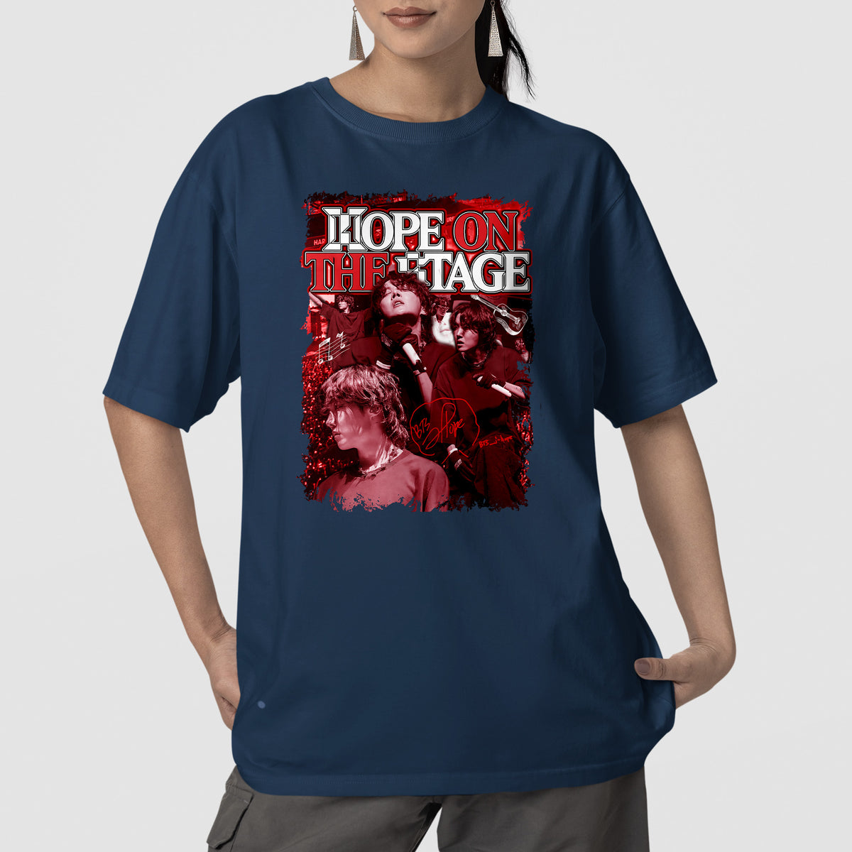 BTS J-Hope Bias 1st Solo Tour T-Shirt - Front view, Y2K kpop concert tee