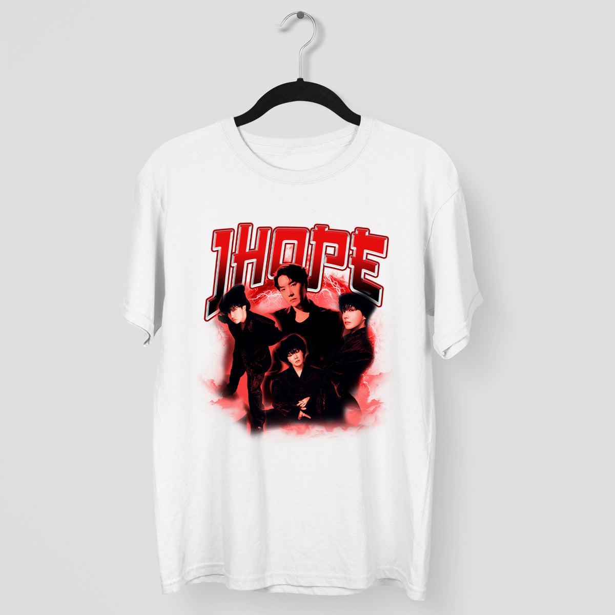 BTS J-Hope Graphic Full Size T-Shirt - Main view, Y2K kpop concert tee