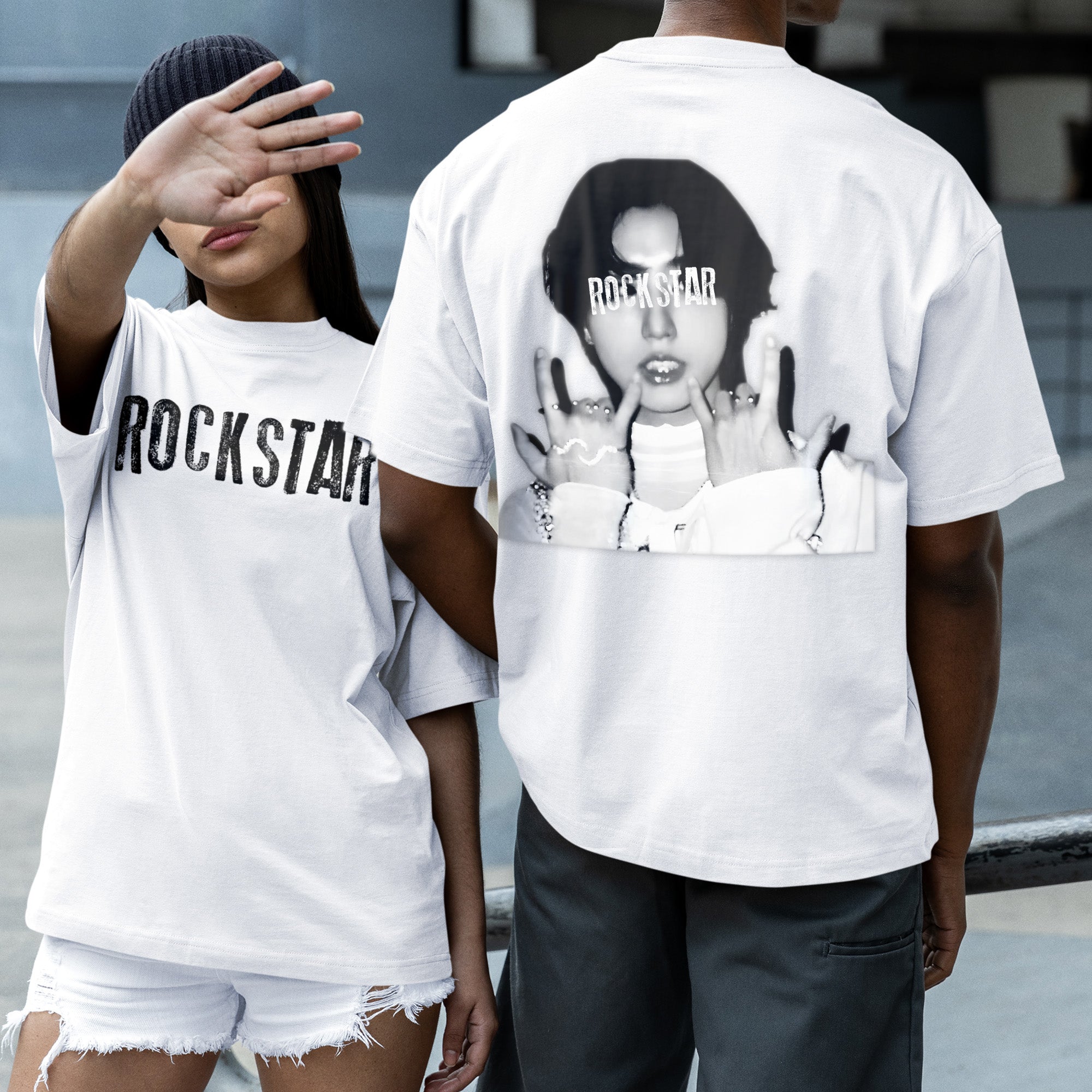 Stray Kids Han Jisung Rockstar T-Shirt - Couple 2 view, Y2K kpop concert tee