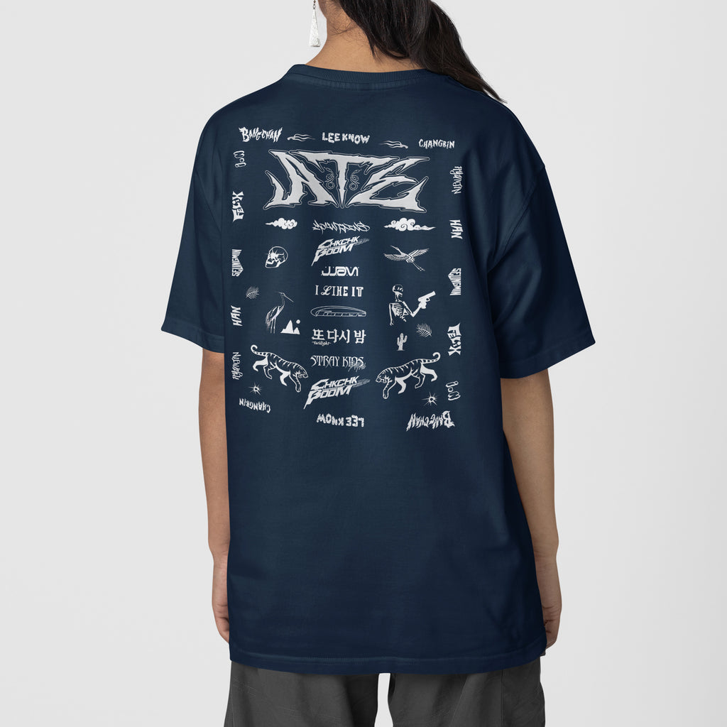 Stray Kids ATE Signature T-Shirt - Back view, Y2K kpop concert tee