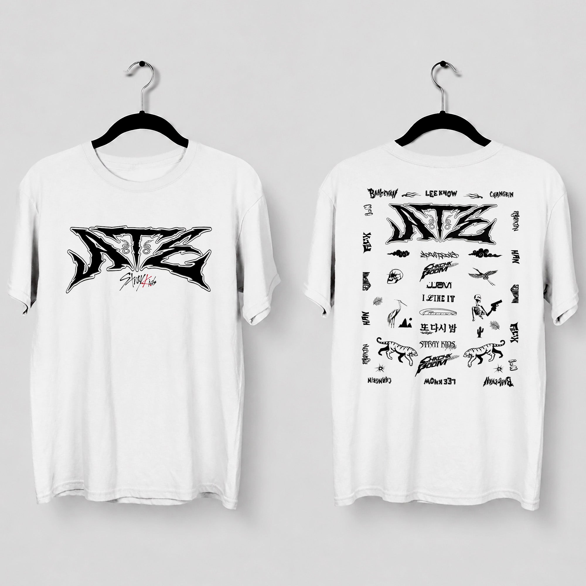 Stray Kids ATE Signature T-Shirt - Main view, Y2K kpop concert tee