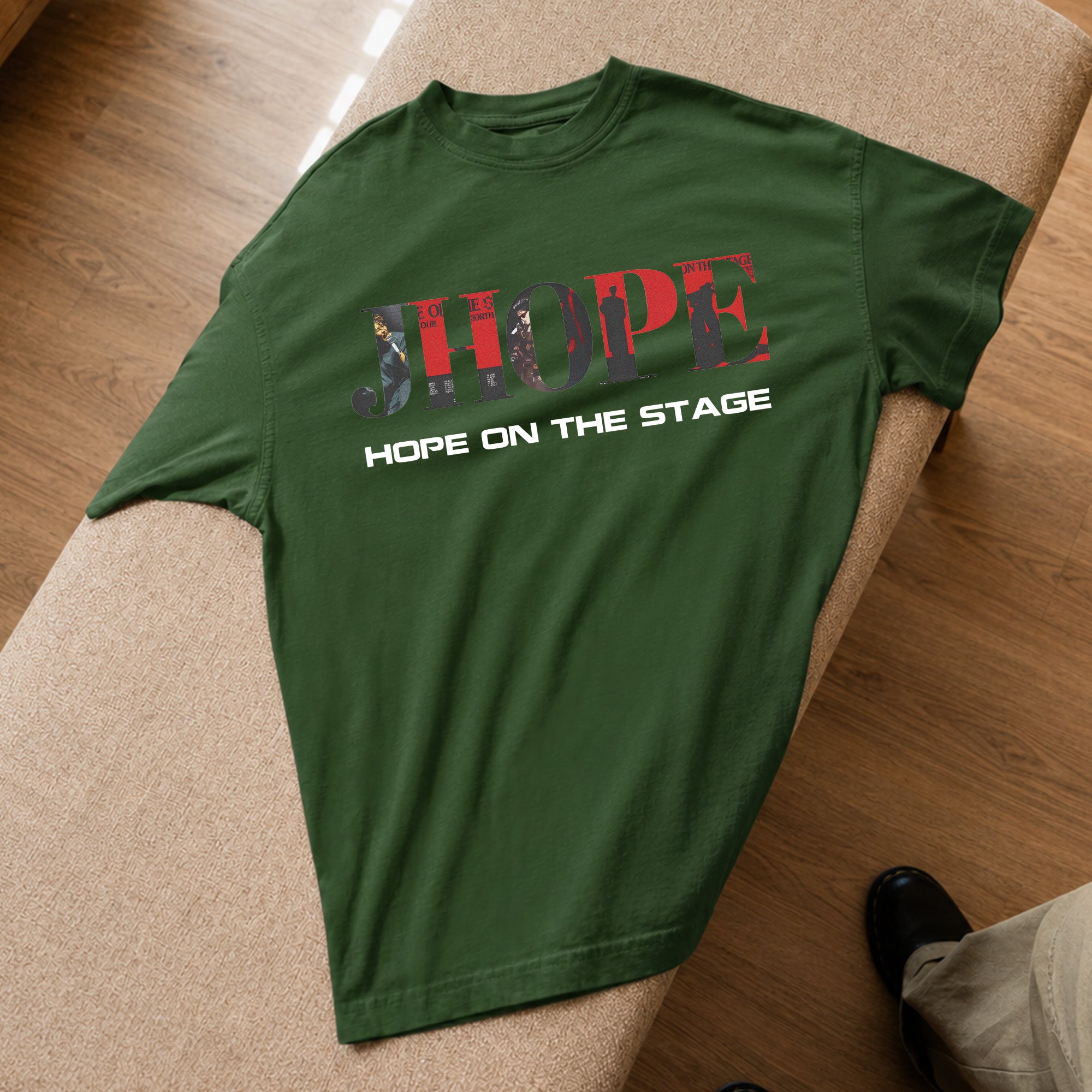 BTS J-Hope Hope On The Stage 1st Solo World Tour For Fans T-Shirt - Spread view, Y2K kpop concert tee