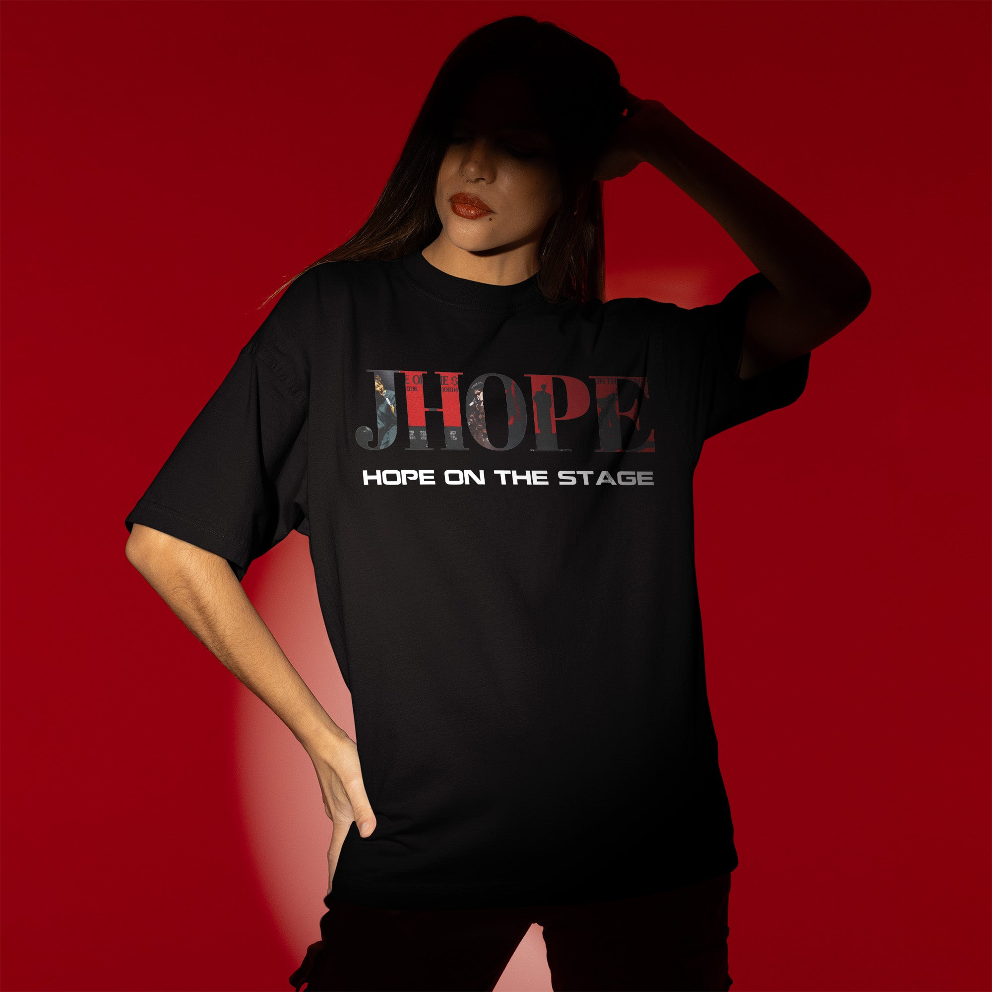 BTS J-Hope Hope On The Stage 1st Solo World Tour For Fans T-Shirt - Women view, Y2K kpop concert tee