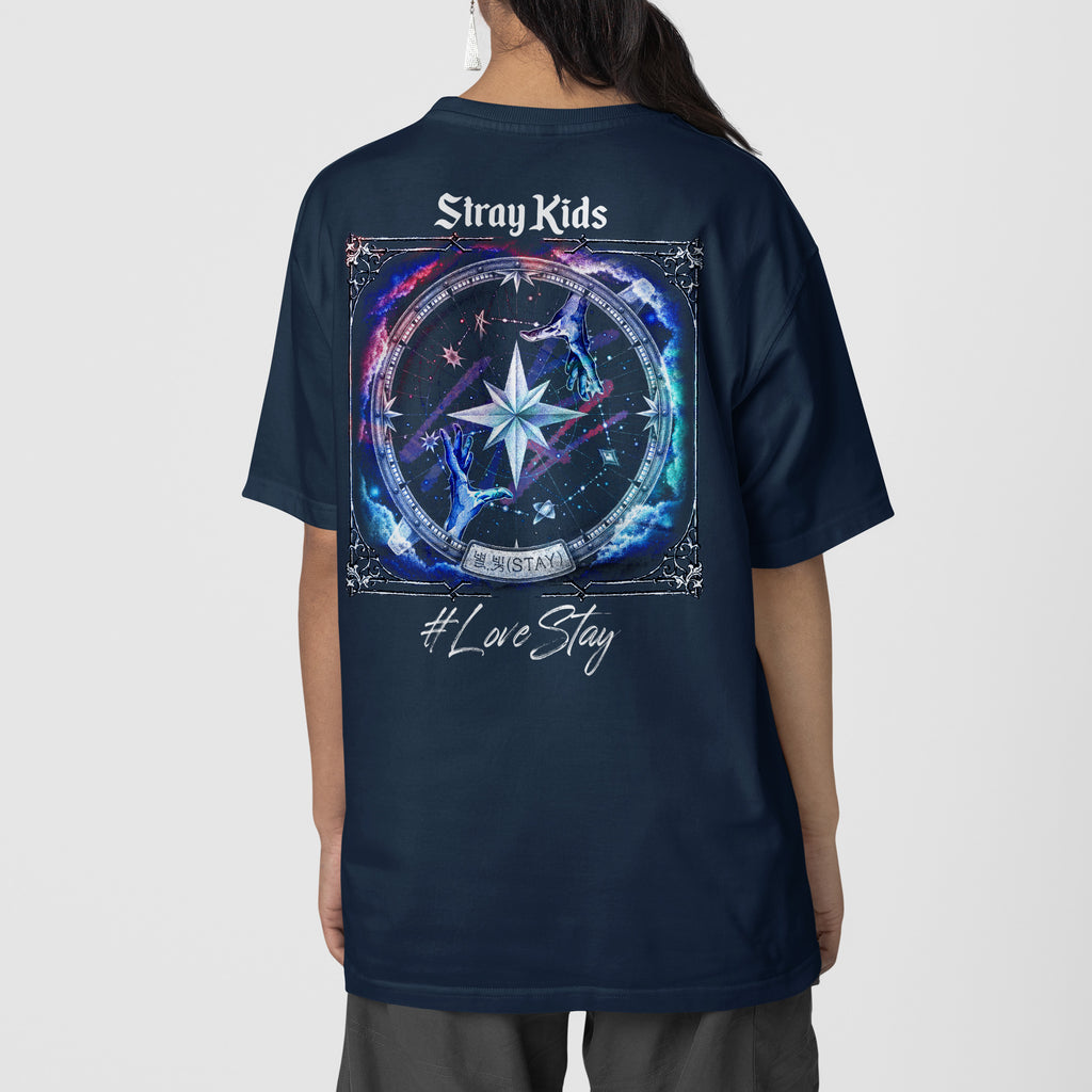 Stray Kids Love Stay 8th Anniversary T-Shirt - Back view, Y2K kpop concert tee