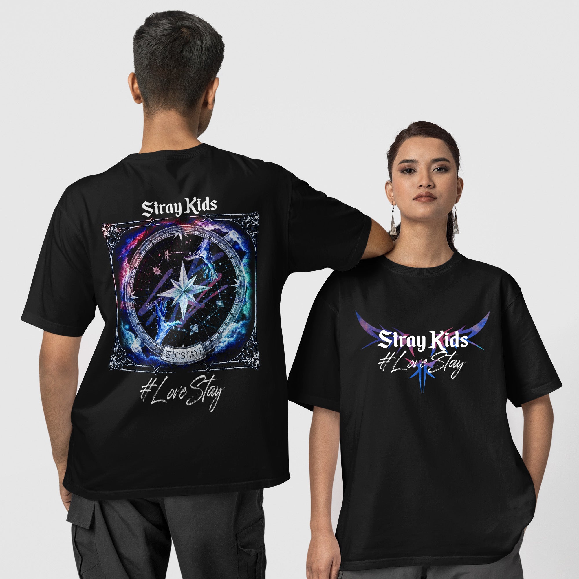 Stray Kids Love Stay 8th Anniversary T-Shirt - Couple 1 view, Y2K kpop concert tee