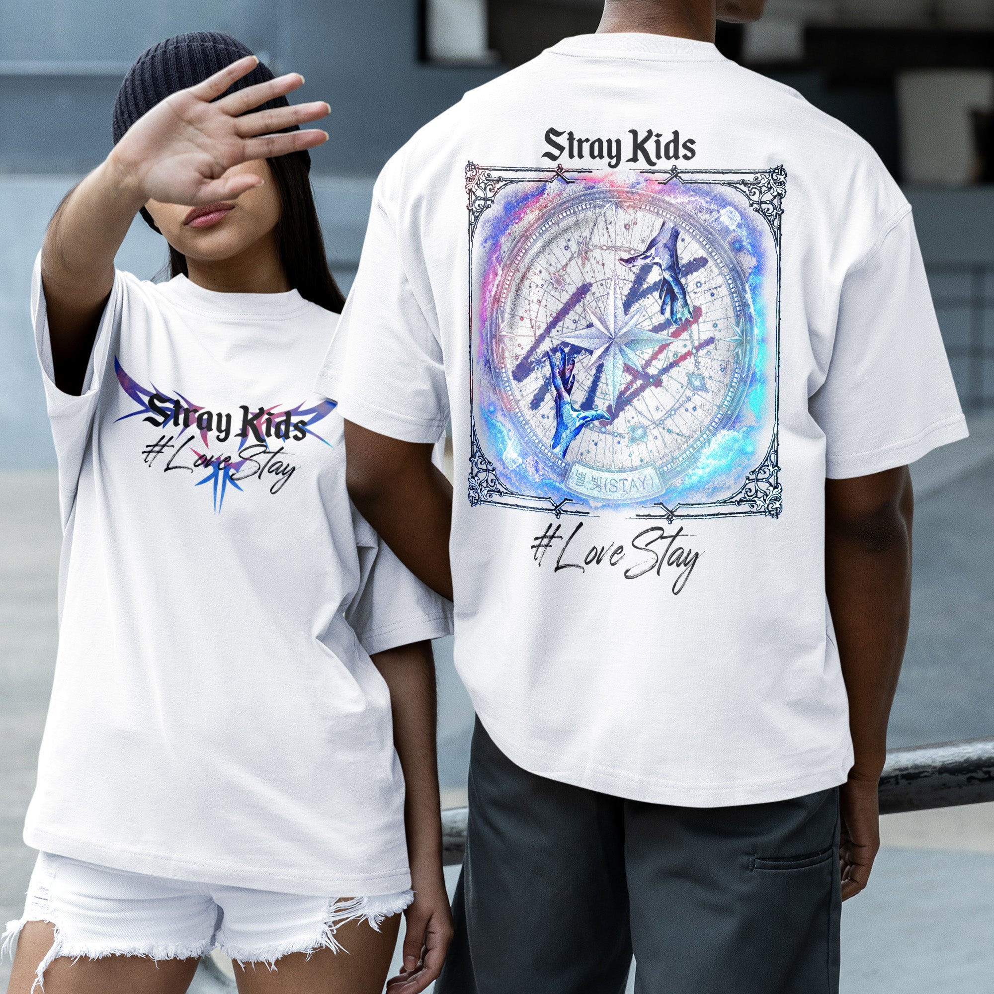 Stray Kids Love Stay 8th Anniversary T-Shirt - Couple 2 view, Y2K kpop concert tee