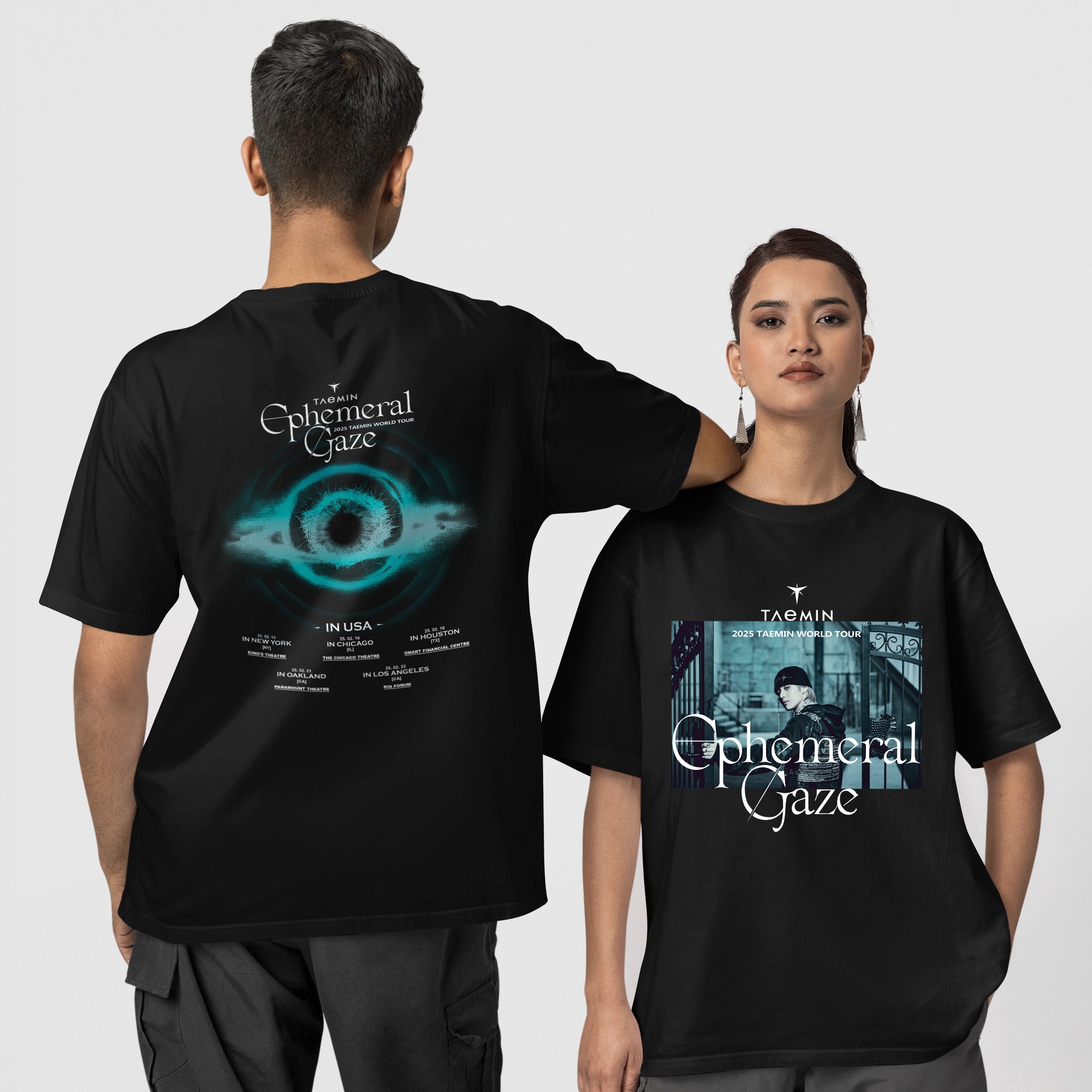 Taemin 2025 Solo Tour T-Shirt - Couple 1 view, Y2K kpop concert tee