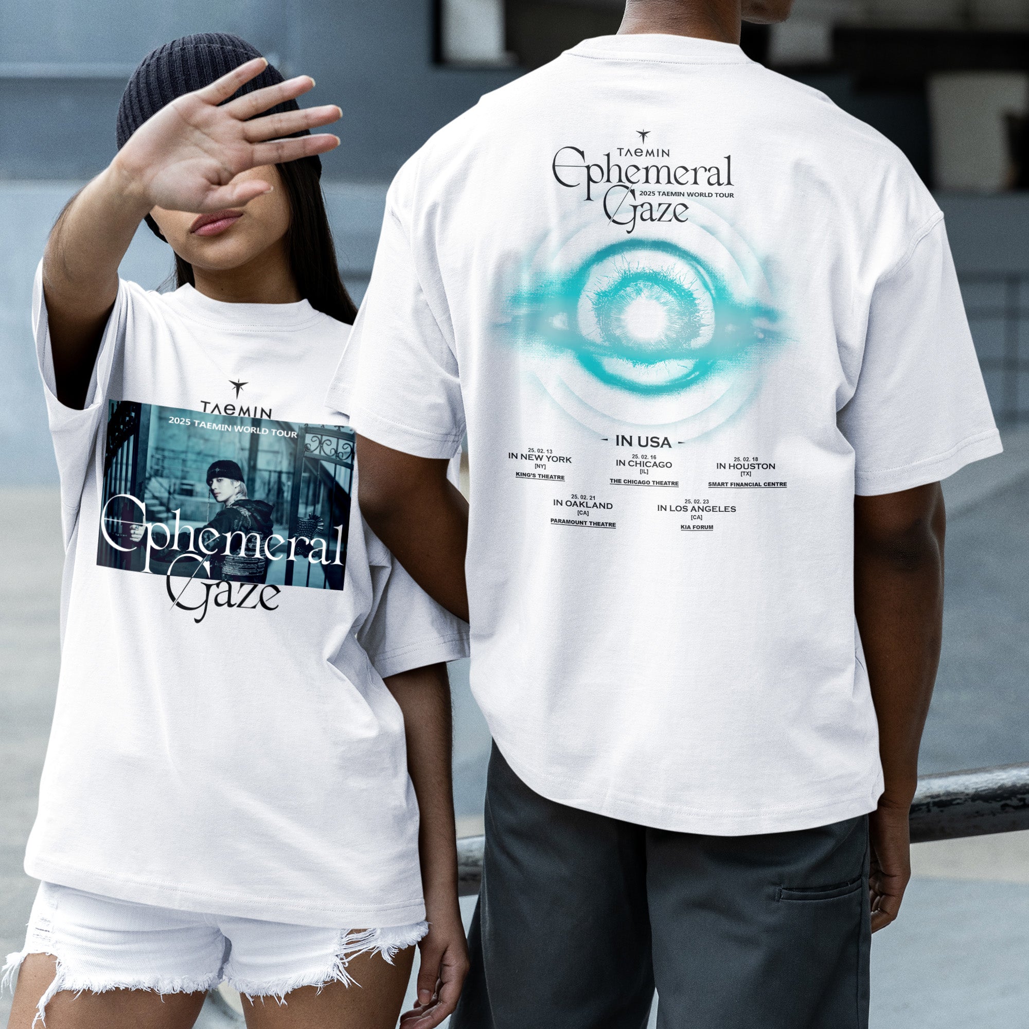 Taemin 2025 Solo Tour T-Shirt - Couple 2 view, Y2K kpop concert tee