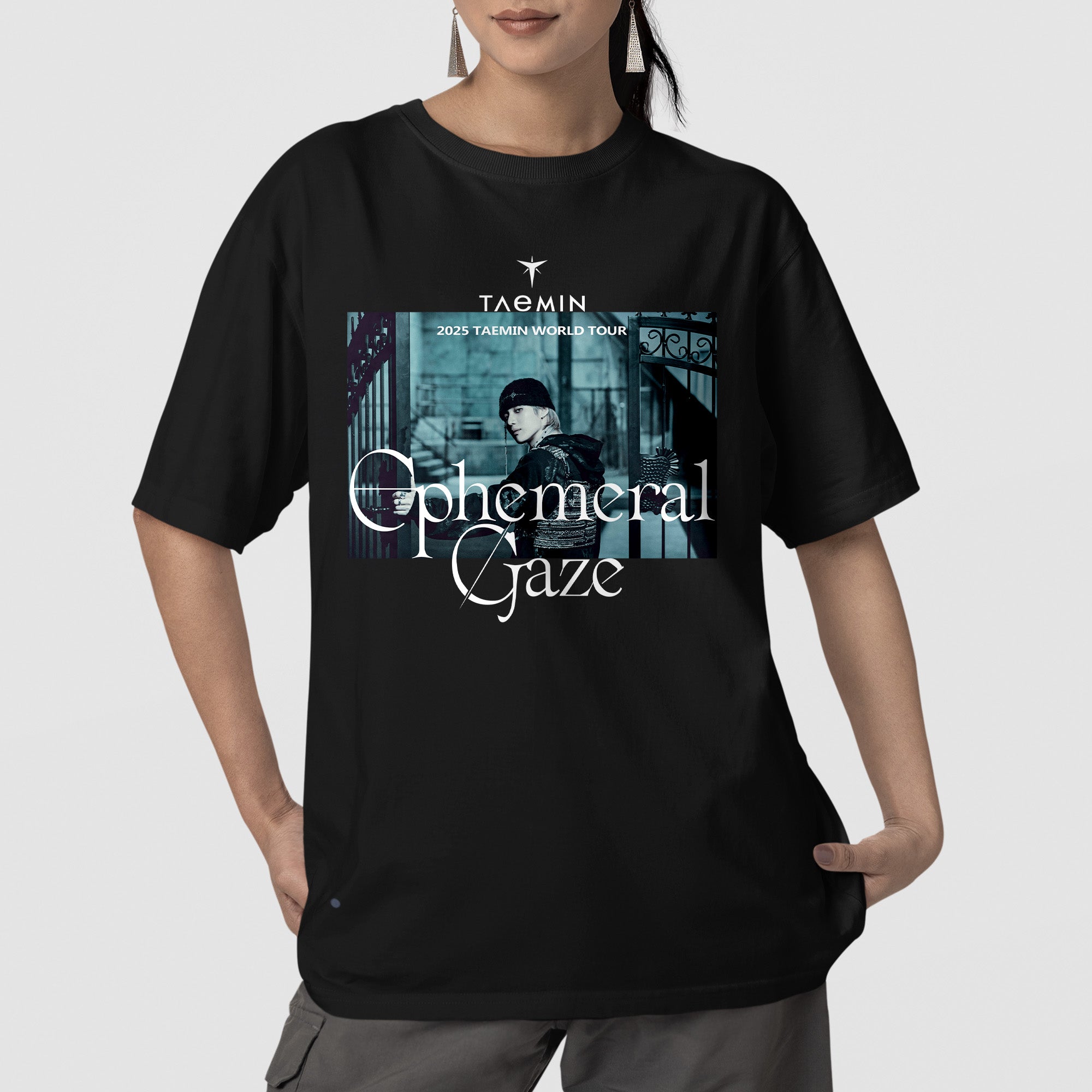Taemin 2025 Solo Tour T-Shirt - Front view, Y2K kpop concert tee