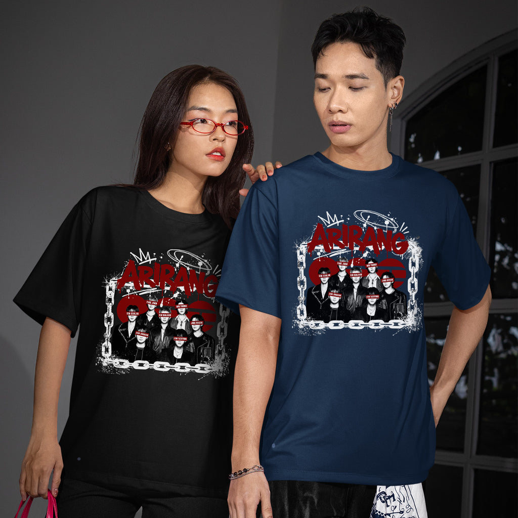 BTS Arirang Members T-Shirt - Couple view, Y2K kpop concert tee