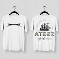 ATEEZ Eight Makes One Team T-Shirt - Main view, Y2K kpop concert tee