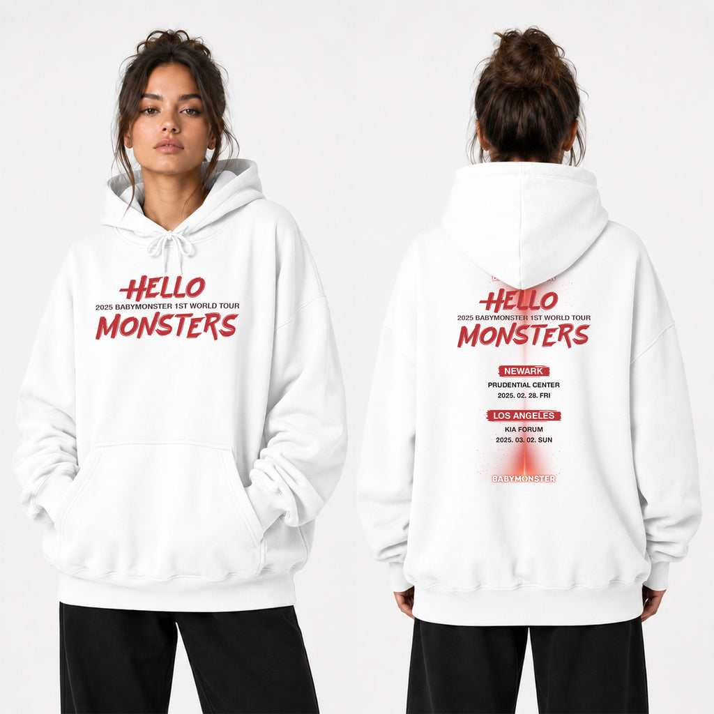 BABYMONSTER 2025 tour in US Hoodie - Women view, Y2K kpop concert hoodie