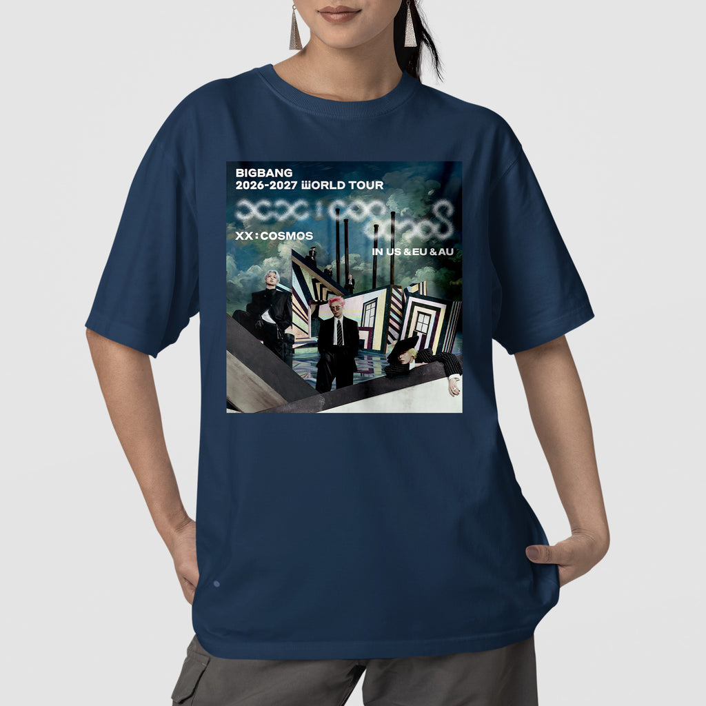 BIGBANG World Tour XX COSMOS in US EU AU T-Shirt - Front view, Y2K kpop concert tee
