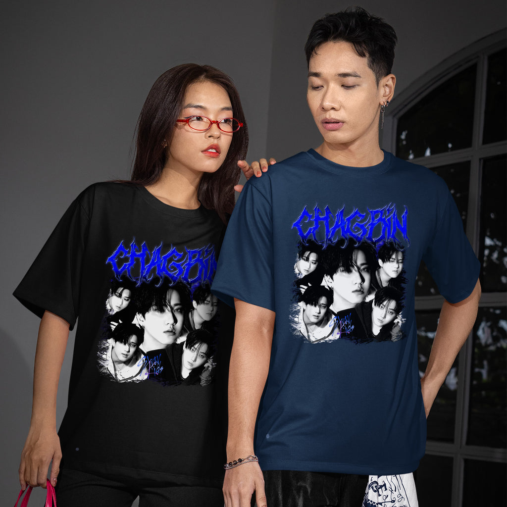 Stray Kids Graphic Changbin T-Shirt - Couple view, Y2K kpop concert tee