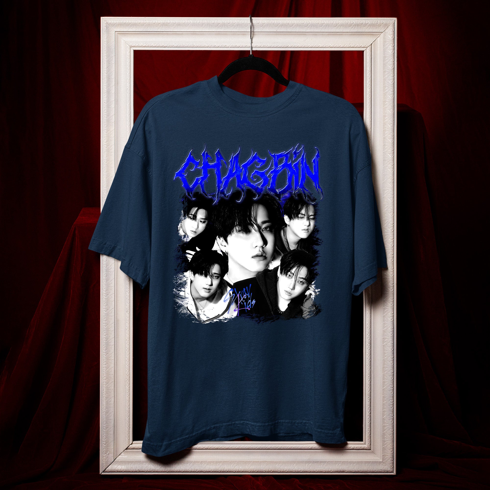 Stray Kids Graphic Changbin T-Shirt - Hang view, Y2K kpop concert tee