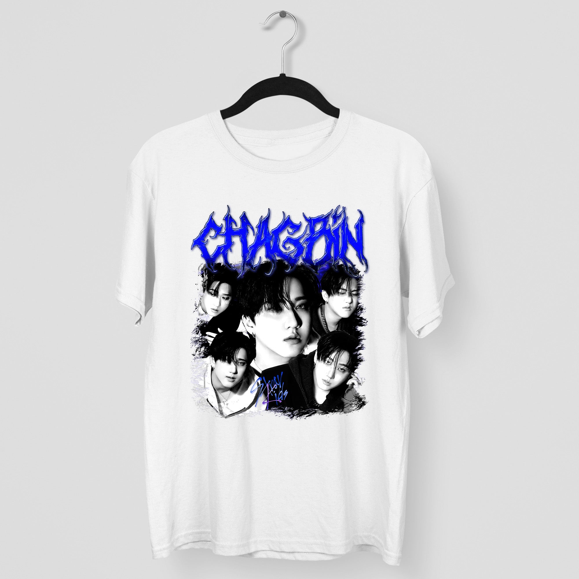 Stray Kids Graphic Changbin T-Shirt - Main view, Y2K kpop concert tee