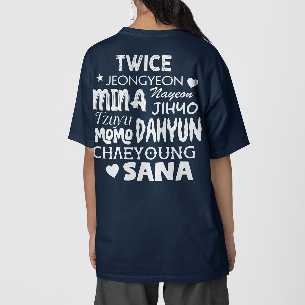 TWICE I Love Kpop T-Shirt - Back view, Y2K kpop concert tee