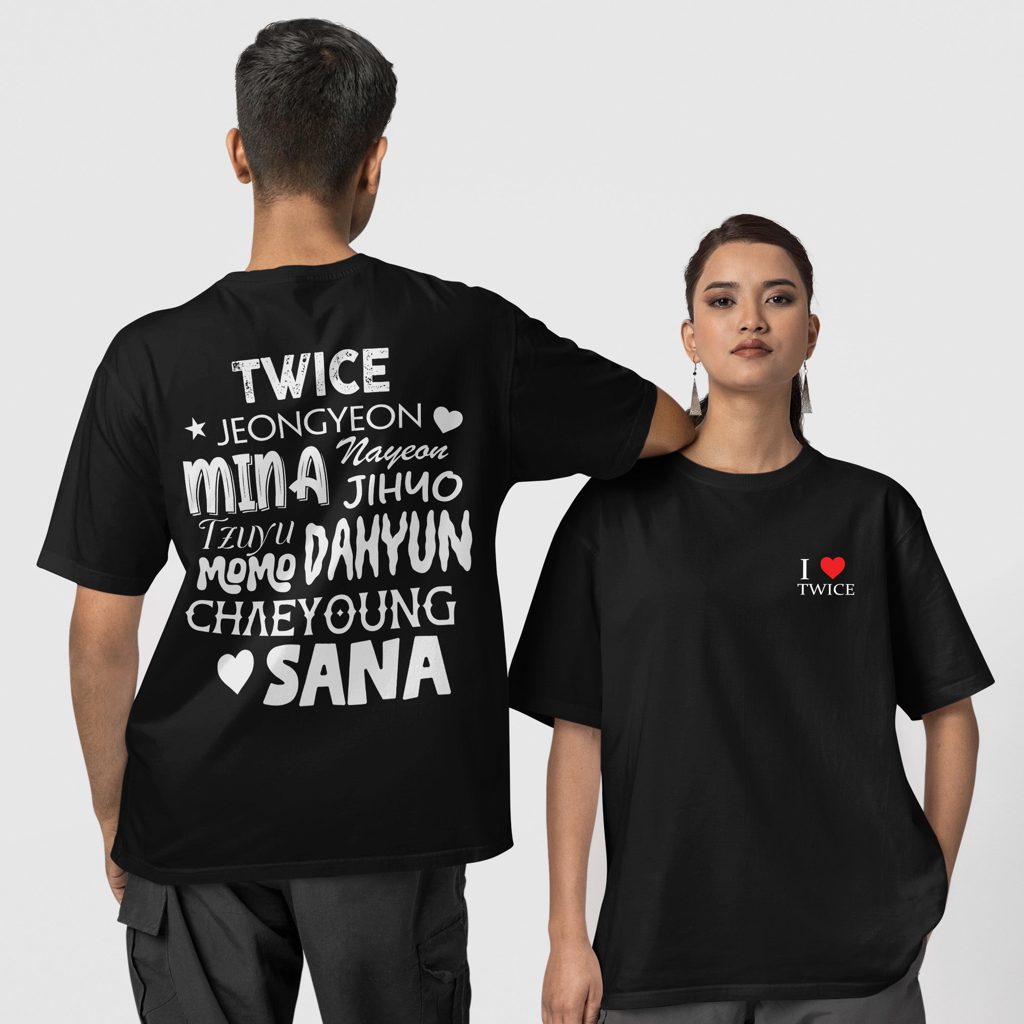 TWICE I Love Kpop T-Shirt - Couple 1 view, Y2K kpop concert tee