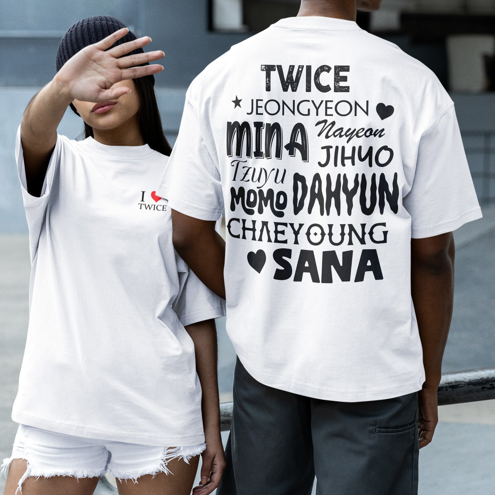TWICE I Love Kpop T-Shirt - Couple 2 view, Y2K kpop concert tee