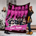 KATSEYE Eyekons Custom Name Blanket - main view, fan-made kpop personalized fleece blanket