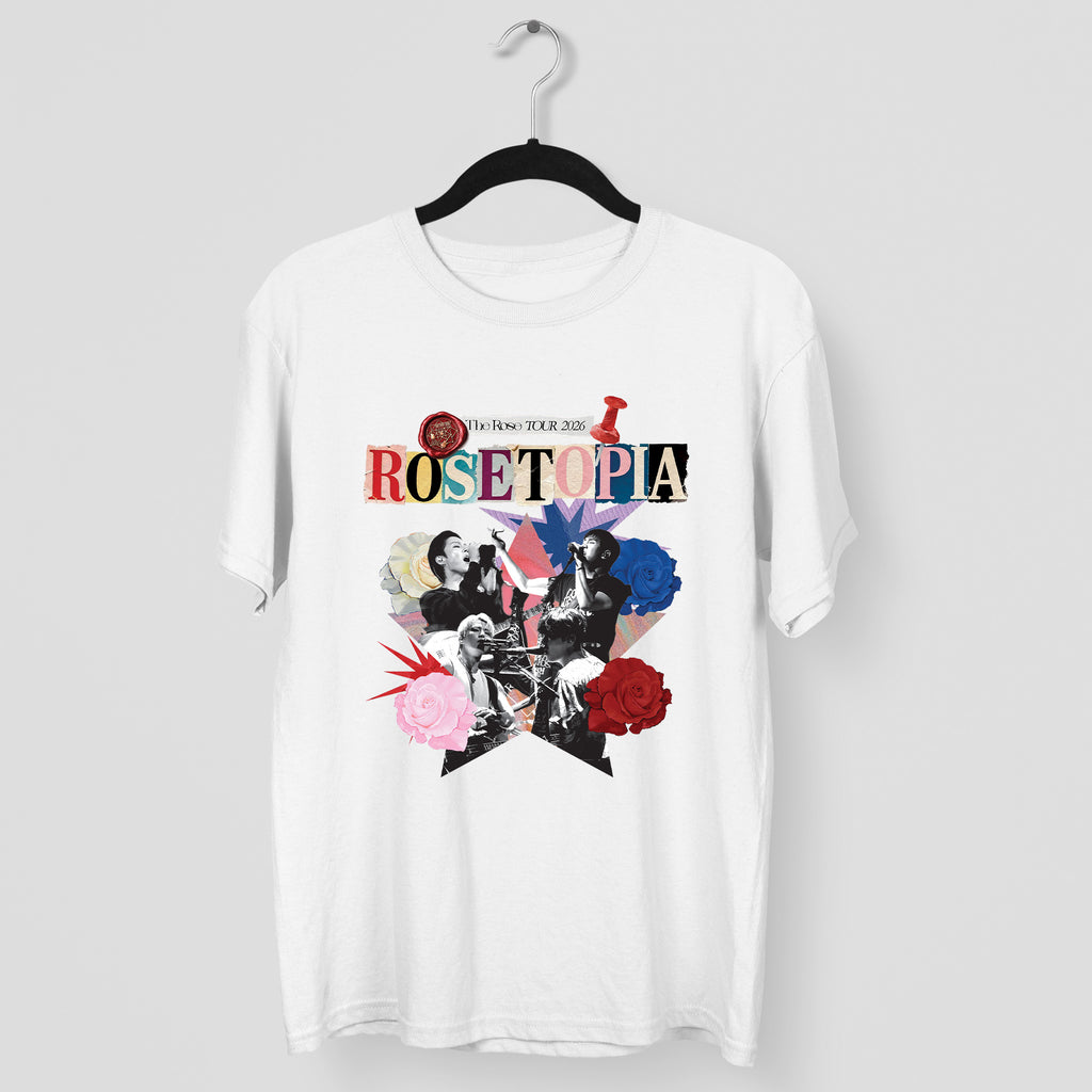 The Rose Rosetopia World Tour 2026 T-Shirt - Main view, Y2K kpop concert tee