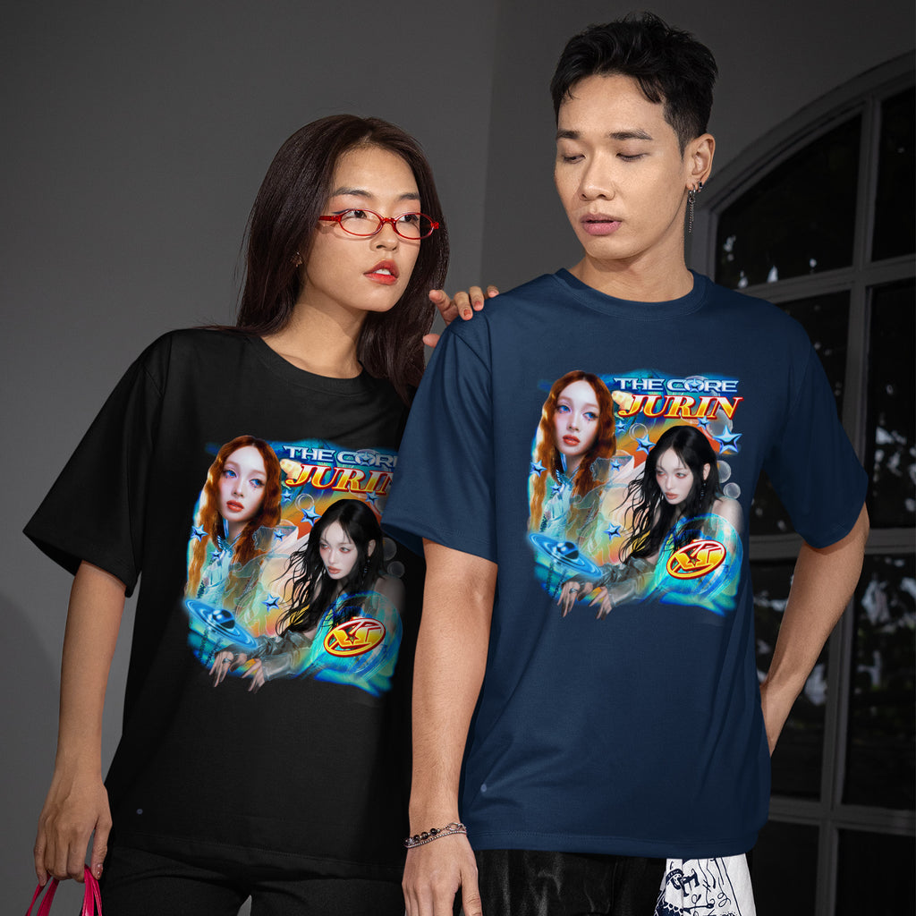 XG The Core Jurin T-Shirt - Couple view, Y2K kpop concert tee