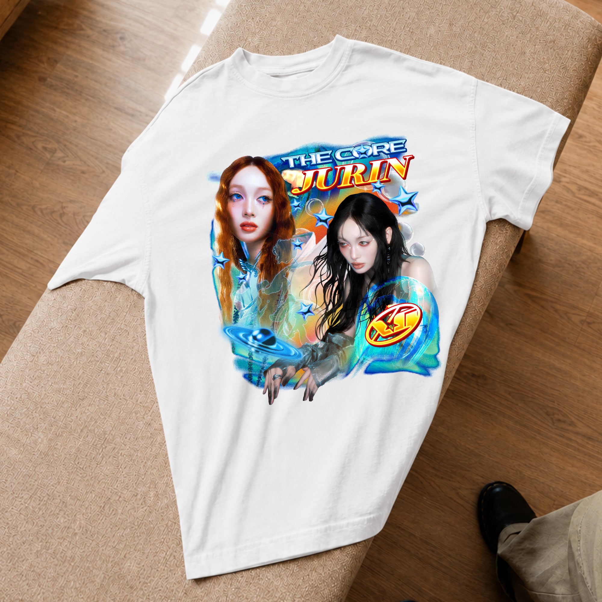XG The Core Jurin T-Shirt - Spread view, Y2K kpop concert tee