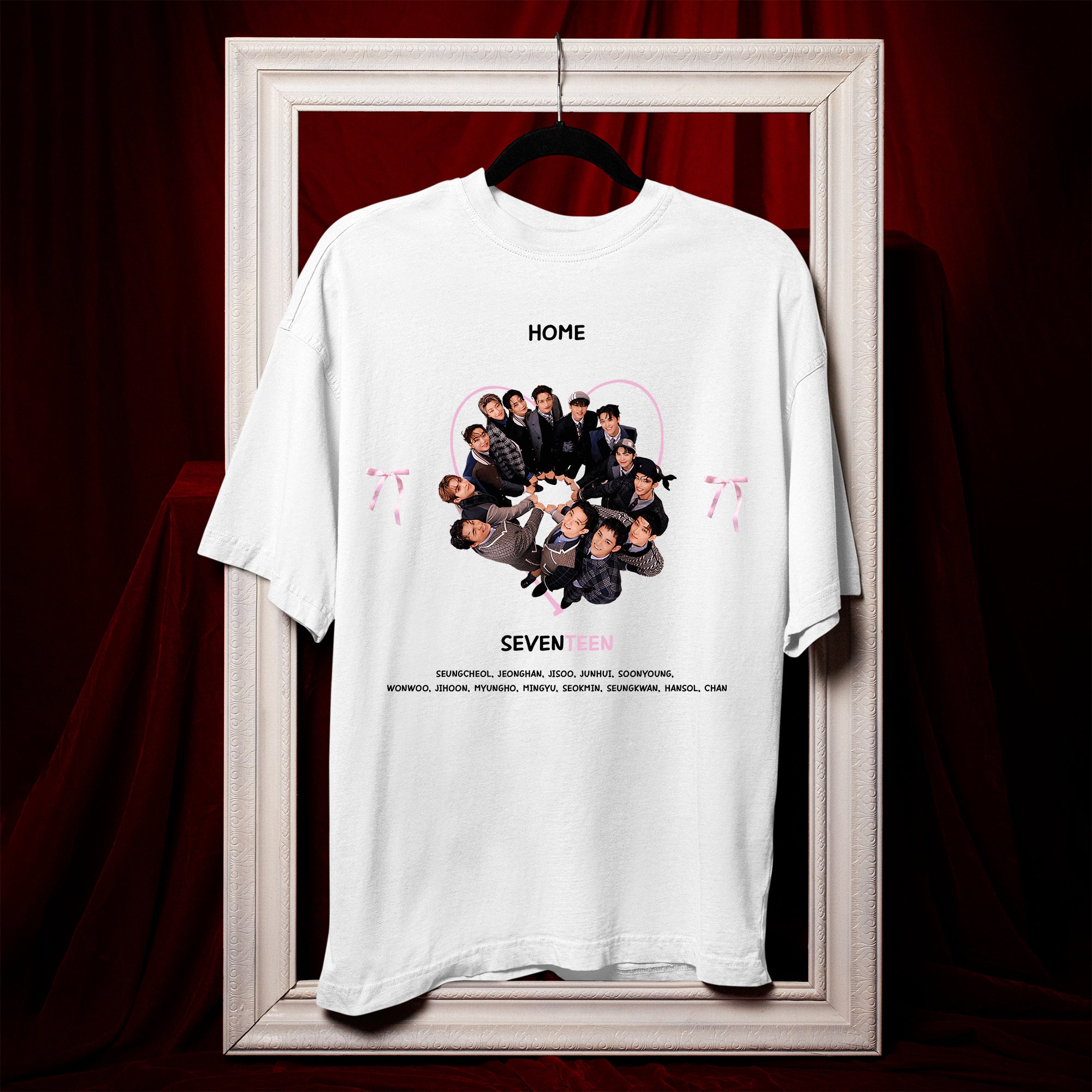 SEVENTEEN Is Home T-Shirt - Hang view, Y2K kpop concert tee