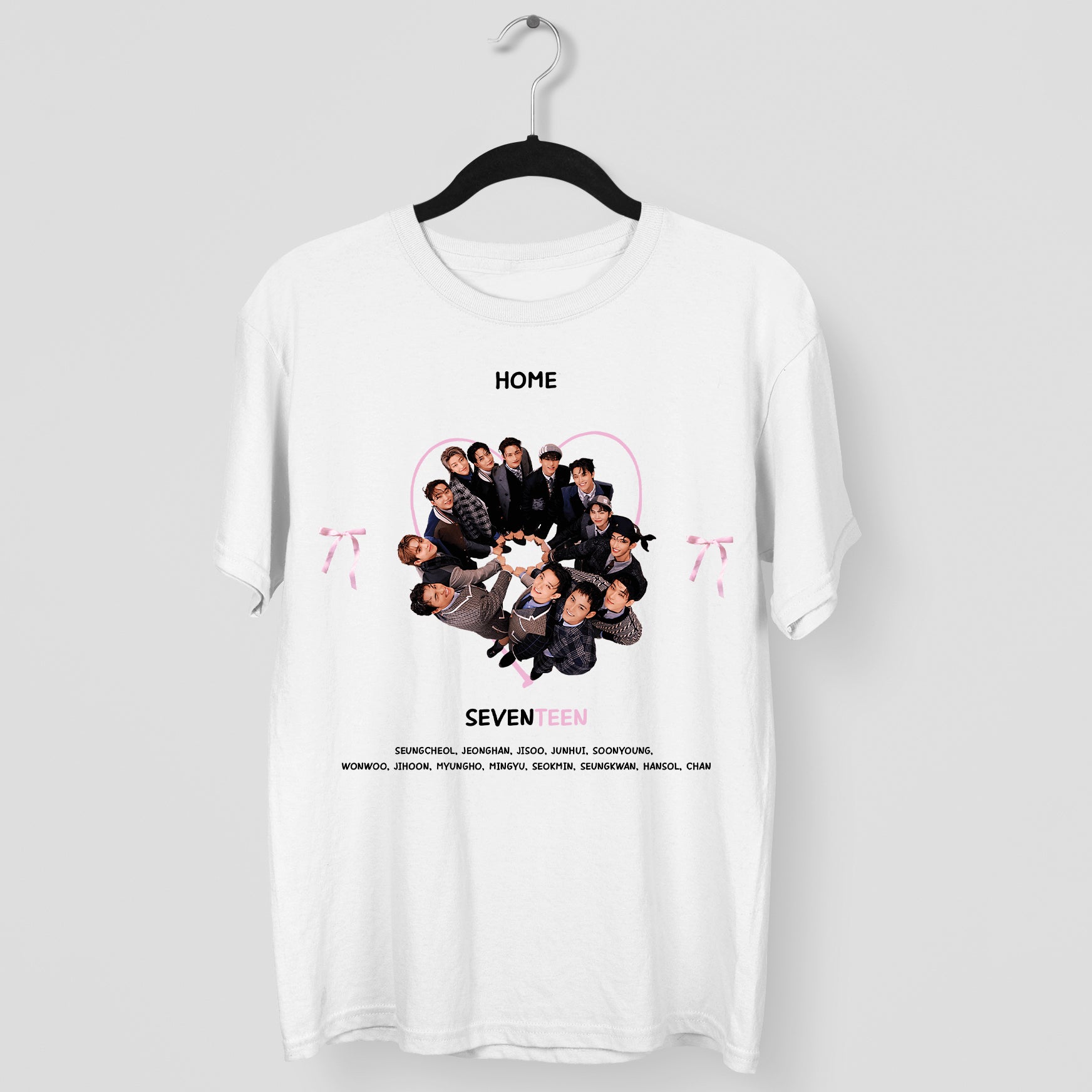 SEVENTEEN Is Home T-Shirt - Main view, Y2K kpop concert tee
