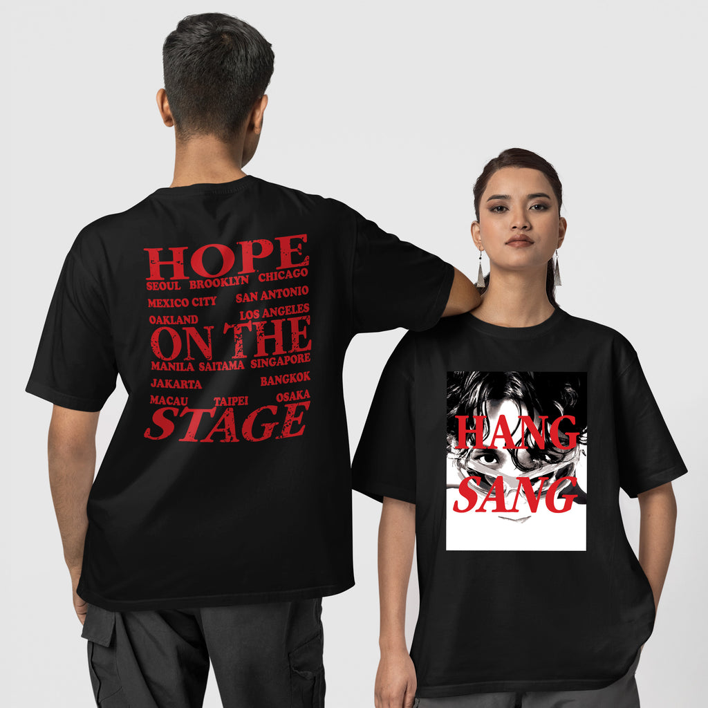BTS J-Hope Hang Sang Hope 1st Tour T-Shirt - Couple 1 view, Y2K kpop concert tee